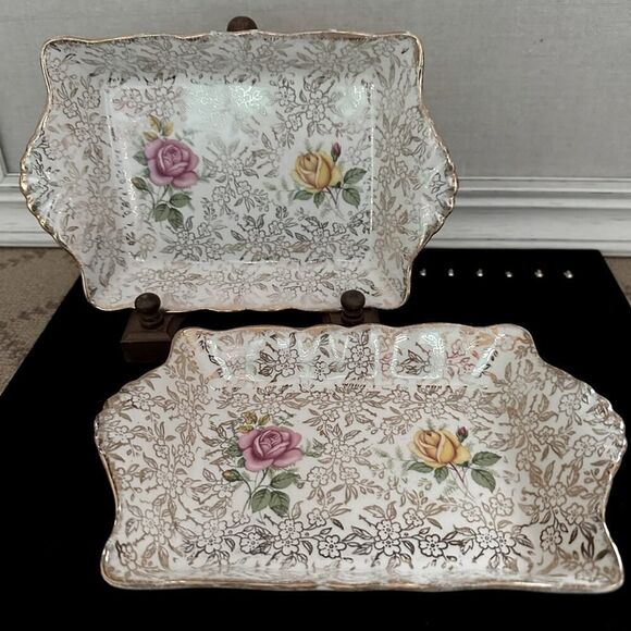 Royal Tudor Ware Barker Bros dessert Tray - set of 2 - Picture 1 of 6